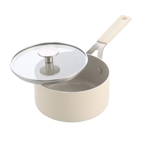Produktbild von KitchenAid, Stielkasserolle mit Deckel Creme 16 cm
