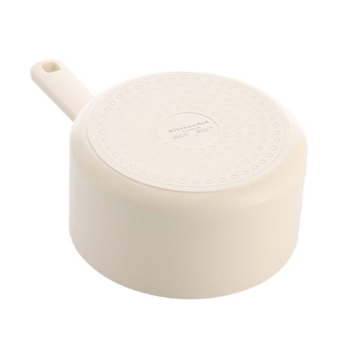 Produktbild von KitchenAid, Stielkasserolle mit Deckel Creme 16 cm
