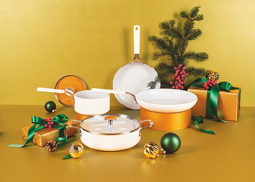 Produktbild von KitchenAid, Stielkasserolle mit Deckel Creme 16 cm