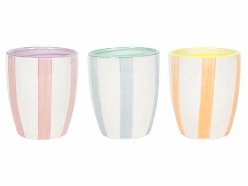 Produktbild von Hit-Traiding, Kaffeetasse 340ml in Pastelll- Farben 3fach sortiert