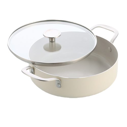 Produktbild von KitchenAid, Schmorpfanne Creme 24 cm