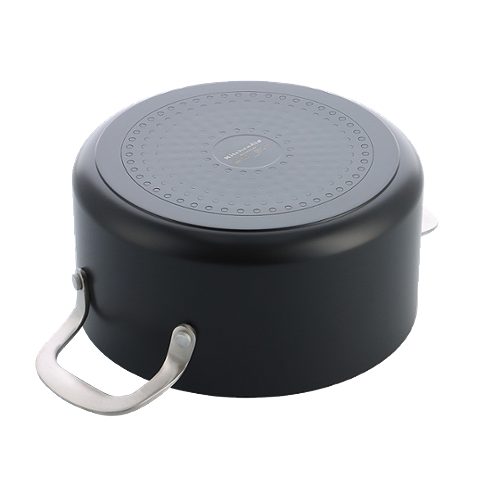 Produktbild von KitchenAid, Kasserolle 20 cm mit Deckel schwarz