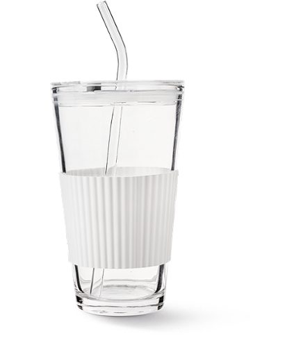 Produktbild von Kaffeebecher   inkl. Strohhalm, 