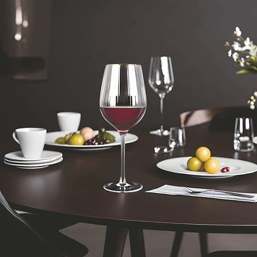 Produktbild von Metro, Weinlgas 550 ml 4er Set Goldrand
