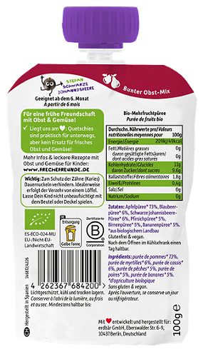 Produktbild von Freche Freunde, Bio Quetschie Regenbogen-Frucht