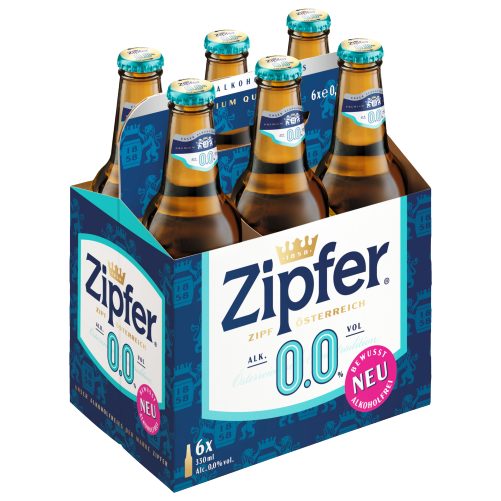 Produktbild von Zipfer, 0,0 alkoholfrei 6x0,33l