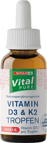 Produktbild von SPAR Vital PURE, Vitamin D3 & K2 Tropfen