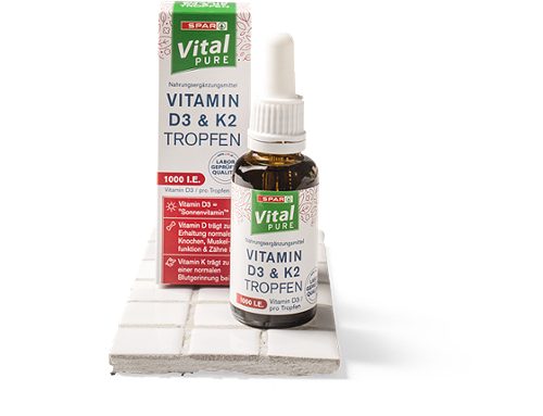 Produktbild von SPAR Vital PURE, Vitamin D3 & K2 Tropfen