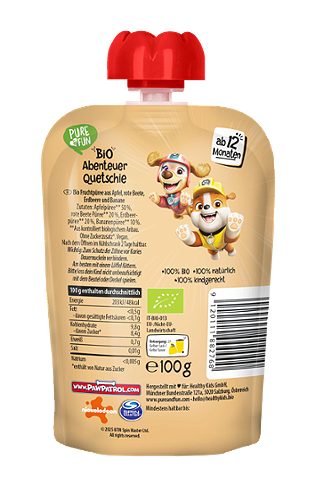 Produktbild von Pure & Fun, Bio Abenteuer Quetschie PAW Patrol