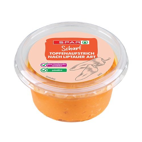 Produktbild von SPAR, Topfenaufstrich Liptauer Art scharf