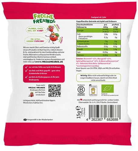 Produktbild von Freche Freunde, Bio Party-Pops Apfel Erdbeere