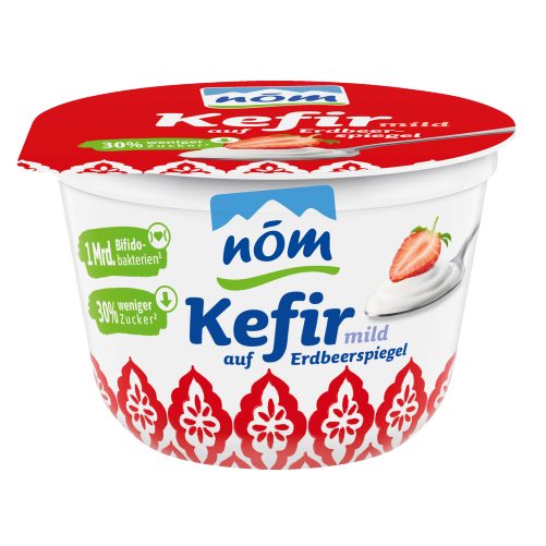 Produktbild von NÖM, Kefir mild Erdbeerspiegel 200g