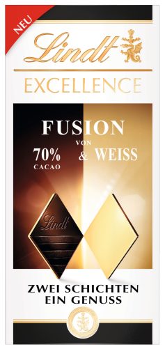 Produktbild von Lindt Excellence, Fusion 70% & Weiss