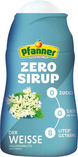 Produktbild von Pfanner, Weißer Eistee Sirup Zitrone-Holunderblüte, zero