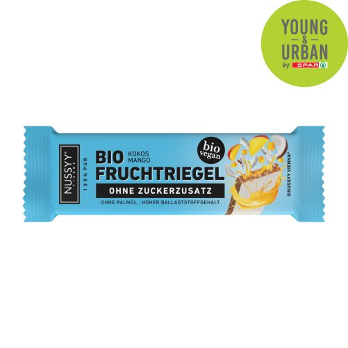 Produktbild von Nussyy, Bio Fruchtriegel Kokos Mango Young & Urban