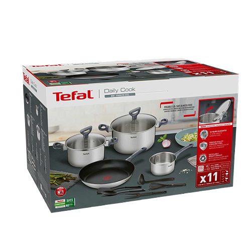 Produktbild von Tefal, Daily Cook Topf und Pfannenset 11 tlg.