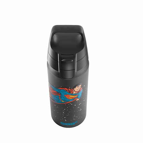 Produktbild von SIGG, Kindertrinkflasche Alu Superman black 0,6L