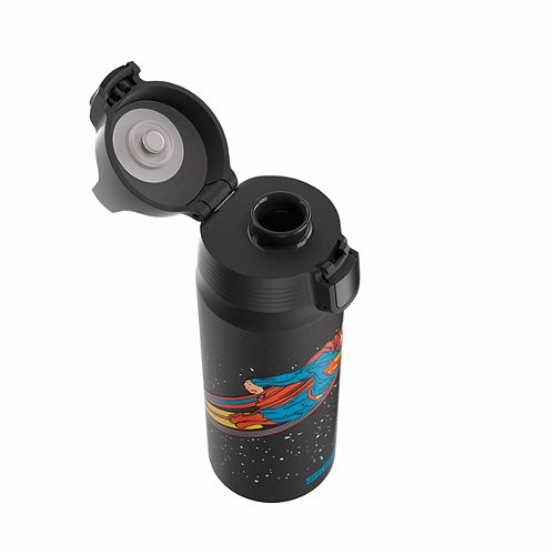 Produktbild von SIGG, Kindertrinkflasche Alu Superman black 0,6L