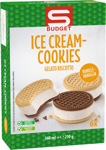 Produktbild von S-BUDGET, Ice Cream-Cookies Vanille 6 Stück