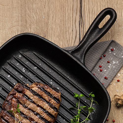 Produktbild von Tramontina, Gusseisen Grillpfanne eckig 27x27 cm