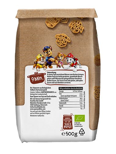 Produktbild von Pure & Fun, Bio Helden Pasta PAW Patrol Vollkorn