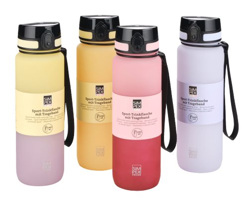 Produktbild von SIMPEX COLOR, Sporttrinkflasche 1L blau/lila