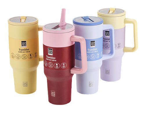 Produktbild von SIMPEX COLOR, Tumbler 1200ml rosa/burgundy