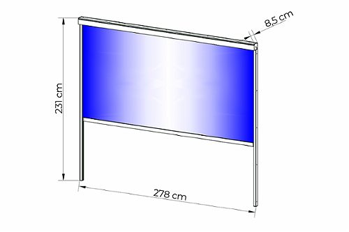 Produktbild von Senkrechtmarkise f. Pergola 3m, 