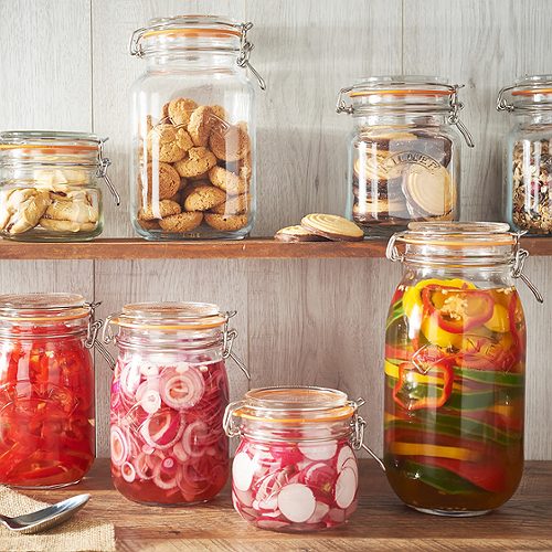 Kilner Einmachglas quadratisch mit Buegelverschluss 2L