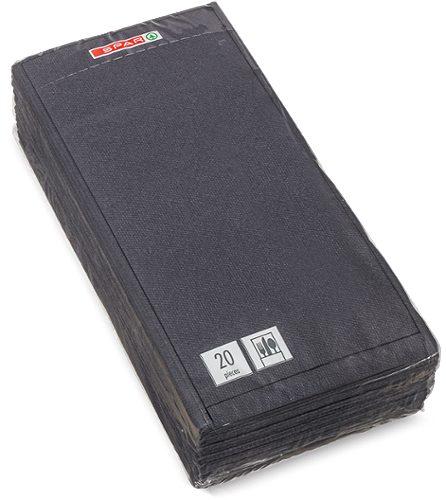 Produktbild von SPAR, Serviette 38x38cm 20 Stk schwarz