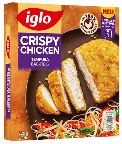 Produktbild von Iglo, Crispy Chicken Tempura Backteig 2 Stück