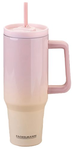 Produktbild von Pamela Reif, Isoliertrinkbecher rosa/beige 1,2L