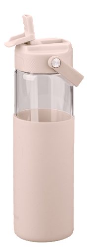 Produktbild von Pamela Reif, Glasflasche mit Silikon beige 660ml