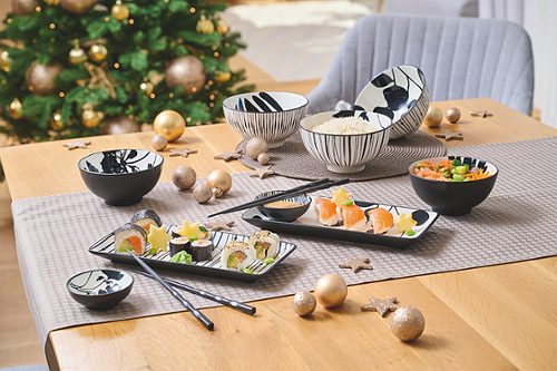 Produktbild von Tognana, Sushi Set 8 teilig Noir Bloom