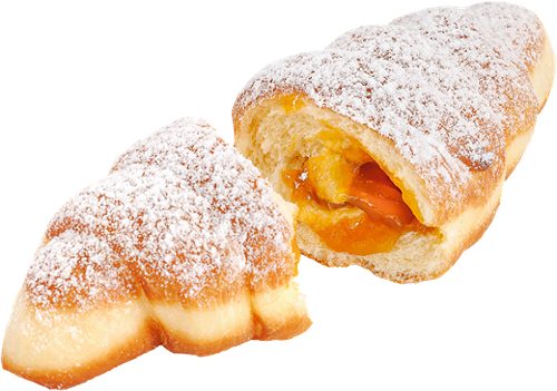 Produktbild von maxi.Backstube, Krapfen-Croissant gef. Marille, Pistazie, Noug ab 3 Stück
