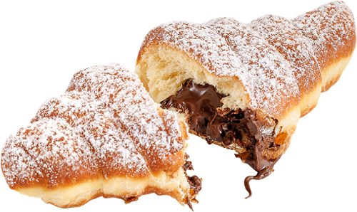 Produktbild von maxi.Backstube, Krapfen-Croissant gef. Marille, Pistazie, Noug ab 3 Stück