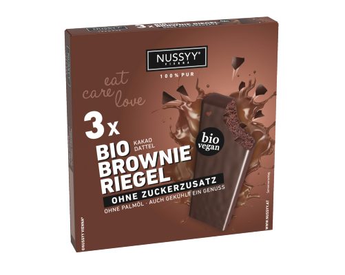 Produktbild von Nussyy, Bio Brownie Riegel 3x30g