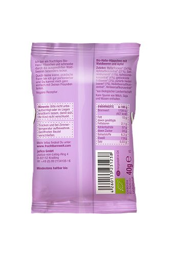 Produktbild von FruchtBar, Bio-Hafer-Häppchen Waldbeeren Apfel