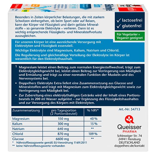 Produktbild von Doppelherz aktiv, Elektrolyte Extra 20 Beutel