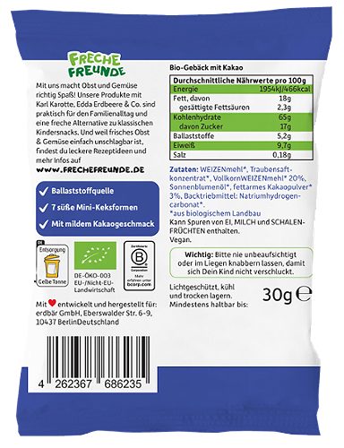 Produktbild von Freche Freunde, Bio Mini-Kekse Kakao