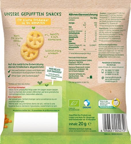 Produktbild von Milupa, Knusperräder Linse-Mais