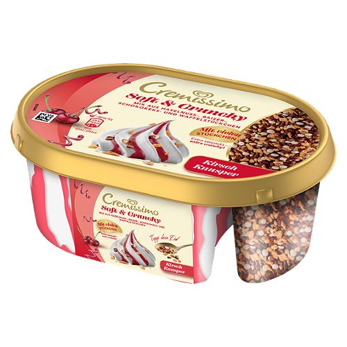 Produktbild von Eskimo Cremissimo Spezialitäten, Soft & Crunchy Kirsch Knusper