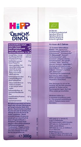 Produktbild von Hipp, Crunchy Dinos Müsli Waldbeere