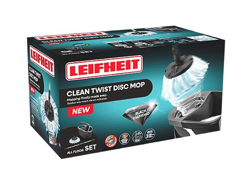 Produktbild von Leifheit, Mop-Set CLEAN TWIST Ergo Black