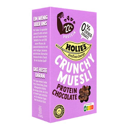Produktbild von Holie´s, Crunchy Muesli Protein Chocolate