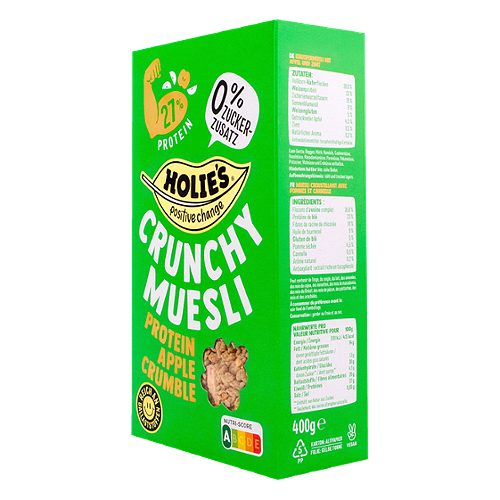 Produktbild von Holie´s, Crunchy Muesli Protein Apple Crumble