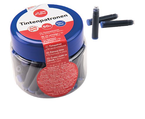 Produktbild von SPAR CREATIVE, Tintenpatronen blau 50 Stück
