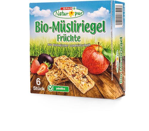 Produktbild von SPAR Natur*pur, Bio-Müsliriegel Früchte 6 Stück à 25g