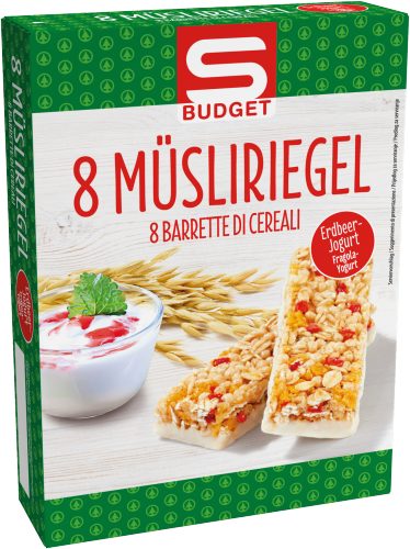 Produktbild von S-BUDGET, Müsliriegel Erdbeer-Jogurt 8 x 25G