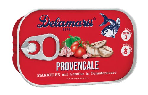 Produktbild von Delamaris, Provencale Makrelen mit Gemüse in Tomatensauce